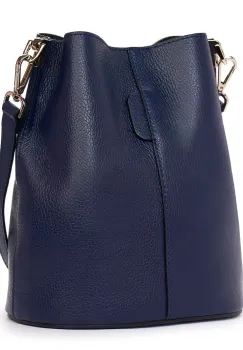 Geanta dama din piele naturala Mimosa bleumarin imagine