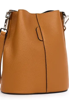 Geanta dama din piele naturala Mimosa coniac imagine