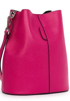 Geanta dama din piele naturala Mimosa fucsia imagine