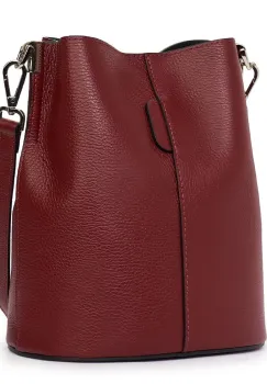 Geanta dama din piele naturala Mimosa grena imagine