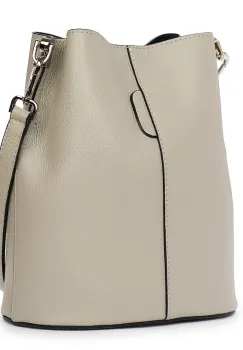 Geanta dama din piele naturala Mimosa gri imagine