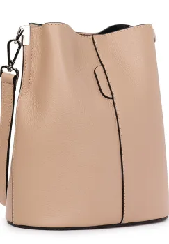 Geanta dama din piele naturala Mimosa roz imagine