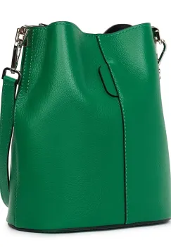 Geanta dama din piele naturala Mimosa verde imagine