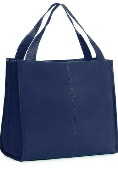 Geanta dama din piele naturala Naomi bleumarin imagine