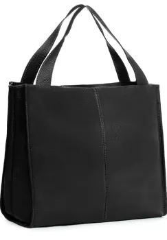Geanta dama din piele naturala Naomi neagra imagine