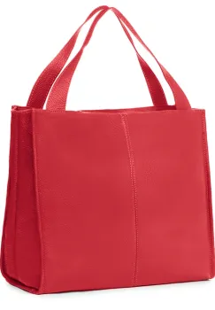 Geanta dama din piele naturala Naomi rosie imagine
