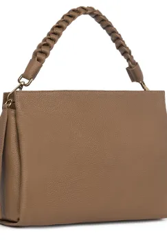 Geanta dama din piele naturala Natalia bej imagine