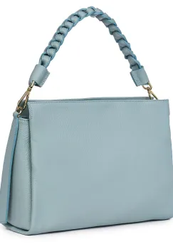 Geanta dama din piele naturala Natalia bleu imagine