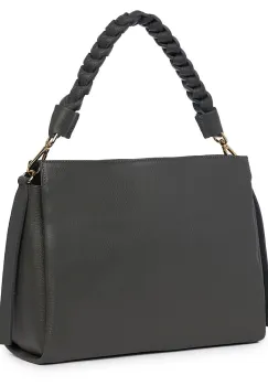 Geanta dama din piele naturala Natalia gri inchis imagine