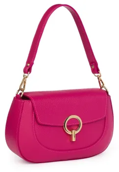 Geanta dama din piele naturala Rosalia fucsia imagine