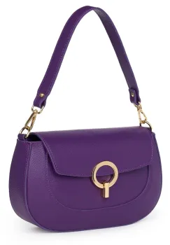 Geanta dama din piele naturala Rosalia mov imagine