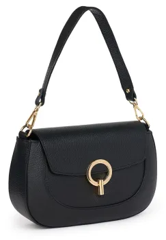 Geanta dama din piele naturala Rosalia neagra imagine