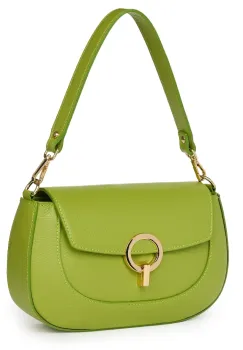 Geanta dama din piele naturala Rosalia verde deschis imagine