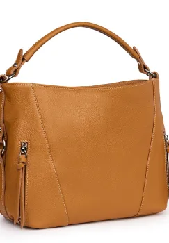 Geanta dama din piele naturala Samira coniac imagine