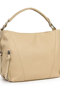 Geanta dama din piele naturala Samira crem imagine