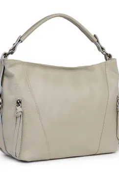 Geanta dama din piele naturala Samira gri imagine