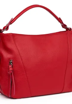 Geanta dama din piele naturala Samira rosie imagine