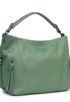 Geanta dama din piele naturala Samira verde fistic imagine