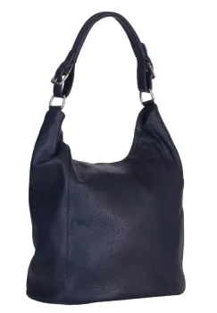 Geanta dama din piele naturala Silvia bleumarin imagine