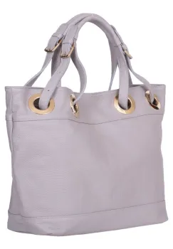 Geanta dama din piele naturala Stella gri imagine