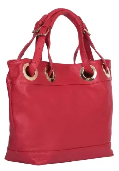 Geanta dama din piele naturala Stella rosie imagine