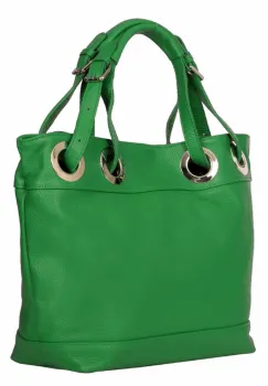 Geanta dama din piele naturala Stella verde imagine