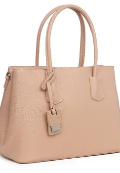 Geanta dama din piele naturala Valentina roz imagine