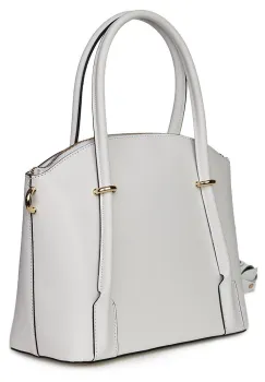 Geanta dama piele naturala Gabriella alba imagine