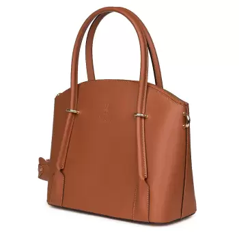 Geanta dama piele naturala Gabriella cognac imagine