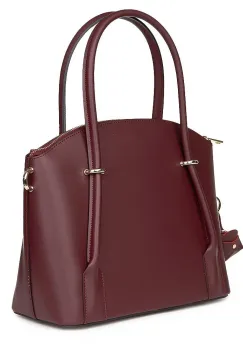 Geanta dama piele naturala Gabriella grena imagine