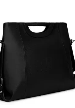 Geanta de dama din piele naturala Agatha neagra imagine