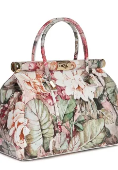 Geanta din piele cu flori Gioia model FF1 imagine