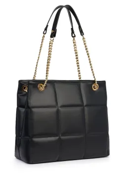 Geanta din piele matlasata Azaleea neagra imagine