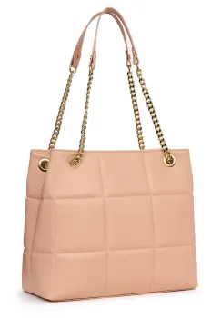 Geanta din piele matlasata Azaleea roz imagine