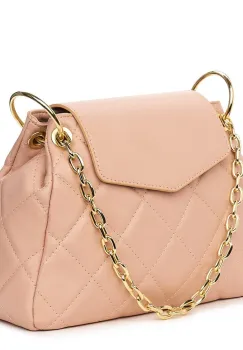 Geanta din piele matlasata Evia roz imagine