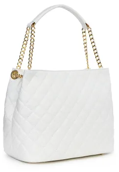 Geanta din piele matlasata Paloma alba imagine