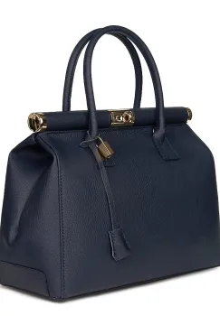 Geanta din piele naturala Bianca bleumarin imagine