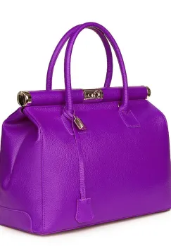 Geanta din piele naturala Bianca mov imagine