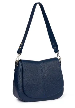 Geanta din piele naturala Roberta bleumarin imagine