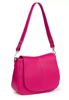 Geanta din piele naturala Roberta fuchsia imagine