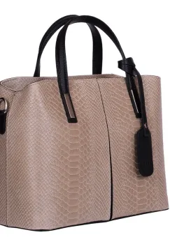 Geanta piele naturala Ella bej imagine