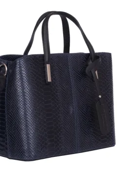 Geanta piele naturala Ella bleumarin imagine