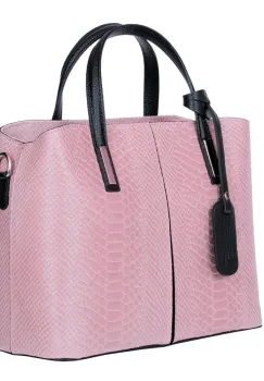 Geanta piele naturala Ella roz imagine