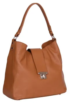 Geanta piele naturala Loredana coniac imagine