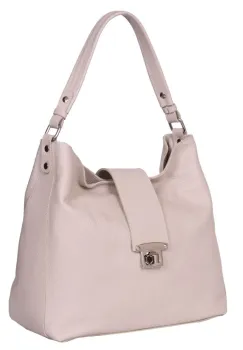 Geanta piele naturala Loredana crem imagine