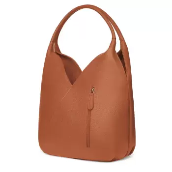 Geanta piele naturala Lorena cognac imagine
