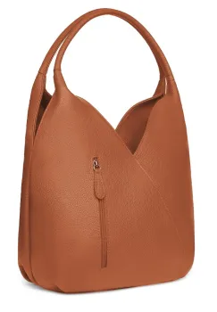 Geanta piele naturala Lorena coniac imagine