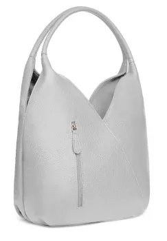 Geanta piele naturala Lorena gri imagine