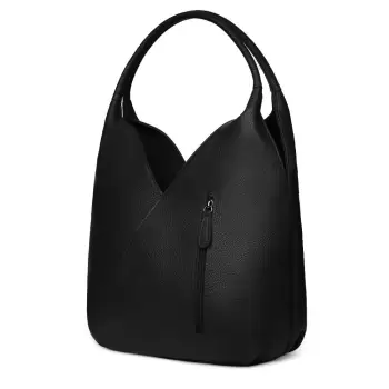 Geanta piele naturala Lorena neagra imagine