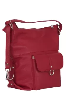 Geanta tip rucsac din piele Monty grena imagine